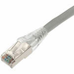 AddOn 1ft Gray CAT 6 Shielded PVC Ethernet Cable Snagless Easy Clear Boot TAA RJ-45 M/M