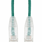 AddOn 35ft Green CAT 6A Slim PVC Ethernet Cable Snagless Clear-Claw RJ-45 M/M