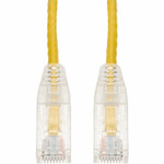 AddOn 30ft Yellow CAT 6 Slim PVC Ethernet Cable Snagless Clear-Claw RJ-45 M/M