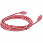 AddOn 10ft RJ-45 (Male) to RJ-45 (Male) Straight Pink Cat5e UTP PVC Copper Patch Cable
