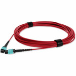 AddOn ADD-MPOMPO-3M5OM4P-RD Fiber Optic Patch Network Cable