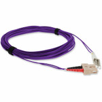 AddOn 3m LC (Male) to SC (Male) Purple OM4 Duplex Fiber OFNR (Riser-Rated) Patch Cable