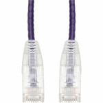 AddOn 6in Purple CAT 6 Slim PVC Ethernet Cable Snagless Clear-Claw RJ-45 M/M