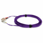AddOn 1m LC (Male) to SC (Male) Purple OM4 Duplex Fiber OFNR (Riser-Rated) Patch Cable