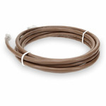 AddOn 1ft RJ-45 (Male) to RJ-45 (Male) Brown Cat6A UTP PVC Copper Patch Cable