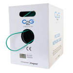 C2G 43402 Cat5e Bulk Unshielded UTP Ethernet Network Cable Stranded Conductors In-Wall CM-Rated - 1000 ft - Green
