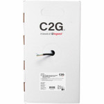 C2G C2G56049 TAA-Compliant Cat6a Bulk Unshielded (UTP) Ethernet Network Cable with Solid Conductors-Riser CMR-Rated - Black - 1000ft