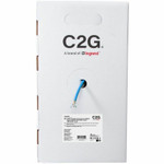 C2G C2G56040 TAA-Compliant Cat6 Bulk Foil Shield (F/UTP) Ethernet Network Cable with Solid Conductors-Riser CMR -Rated - Blue - 1000ft