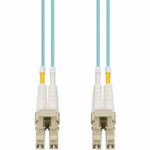 AddOn 110m LC to LC Aqua OM4 Duplex OFNR (Riser-Rated) Fiber Patch Cable