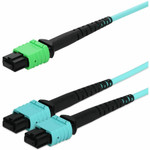 AddOn 10m AMPO-16 2xMPO Aqua OM4 OFNR (Riser-Rated) 16-Strand MMF Fiber Fanout Cable