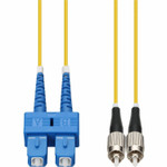 AddOn 1m SC to FC Yellow OS2 Duplex OFNP (Plenum-Rated) SMF Fiber Patch Cable