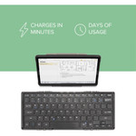 Plugable Foldable Bluetooth Keyboard Compatible with iPad - iPhones - Android - and Windows