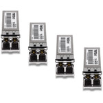 TRENDnet SFP Multi-Mode LC Module 4-Pack, TEG-MGBSX/4, Transmission Up to 550m (1804 Ft), Mini-GBIC, Hot Pluggable, IEEE 802.3z Gigabit Ethernet, Supports Up to 1.25 Gbps, Lifetime Protection