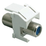 On-Q Recessed Nickel Self-Terminating F-Connector Keystone Insert in White - 50 Pack
