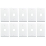 On-WP3401WH25 Q 1-Gang  1-Port Wall Plate - White - 25-pack - Bulk Plastic Keystone Strap - RJ45 Wall Plate