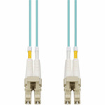 AddOn ADD-LC-LC-55M5OM4-TAA 55m LC to LC Aqua OM4 Duplex OFNR (Riser-Rated) TAA Fiber Patch Cable