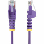 StarTech 6ft Purple Slim CAT6 Ethernet Cable - Slim Snagless RJ45 - UTP - LSZH - 28AWG Bare Copper - Slim Network Patch Cord - Fluke Tested