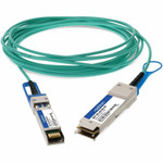 AddOn QSFP-10G-AOC5M-AO Compatible TAA Compliant 10GBase-AOC QSFP+ to SFP+ Active Optical Cable (850nm - MMF - 5m)