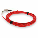 AddOn ADD-SC-LC-10M5OM4-RD-TAA 10m SC to LC Red OM4 Duplex OFNR (Riser-Rated) TAA Fiber Patch Cable