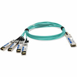 AddOn QSFP28-4SFP28-AOC12M-MX-AO Mellanox Compatible TAA 100GBase-AOC QSFP28 to 4xSFP28 Active Optical Cable (850nm - MMF - 12m)
