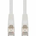 AddOn ADD-25FCAT7-WE 25ft White CAT 7 Shielded (S/FTP) PVC Ethernet Cable Snagless Bubble Boot RJ-45 M/M