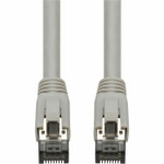 AddOn ADD-1FCAT8-GY 1ft Gray CAT 8 Shielded (S/FTP) PVC Ethernet Cable Snagless Easy Boot RJ-45 M/M