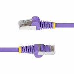 StarTech 1ft Purple CAT6a Ethernet Cable - Snagless RJ45 - 10G - 100W PoE - S/FTP - LSZH - 27AWG Pure Copper - 500MHz - Shielded Network Cord