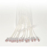 Ortronics EZ Patch Flat Pack Reduced Diameter CAT6A 5ft - 12 Pack - White