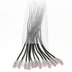 Ortronics EZ Patch Flat Pack Reduced Diameter CAT6 9ft - 12 Pack - Black Ortronics EZ Patch Flat Pack Reduced Diameter CAT6 9ft - 12 Pack - Black