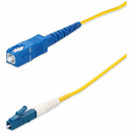 AddOn ADD-SC-LC-0-5MS9SMF 0.5m SC to LC Yellow OS2 Simplex OFNR (Riser-Rated) SMF Fiber Patch Cable