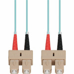 AddOn ADD-SC-SC-1M5OM4P 1m SC to SC Aqua OM4 Duplex OFNP (Plenum-Rated) Fiber Patch Cable