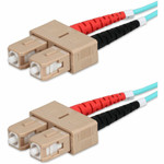 AddOn ADD-SC-SC-9M5OM4P 9m SC to SC Aqua OM4 Duplex OFNP (Plenum-Rated) Fiber Patch Cable