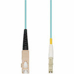 AddOn ADD-SC-LC-4MS5OM4P 4m SC to LC Aqua OM4 Simplex OFNP (Plenum-Rated) Fiber Patch Cable