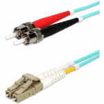 AddOn ADD-ST-LC-4M5OM4-1OHM 4m LC (Male) to ST (Male) Aqua OM4 Duplex Fiber OFNR (Riser-Rated) Patch Cable 1 Ohm