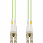 AddOn ADD-LC-LC-60M5OM5P 60m LC to LC Lime Green OM5 Duplex OFNP (Plenum-Rated) Fiber Patch Cable