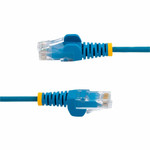 StarTech 15ft Blue Slim CAT6 Ethernet Cable - Snagless RJ45 - UTP - LSZH - 28AWG Pure Bare Copper - Slim Network Patch Cord - Fluke Tested