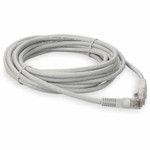 AddOn ADD-15FCAT6A-WHITE 15ft RJ-45 (Male) to RJ-45 (Male) White Cat6A UTP PVC Copper Patch Cable