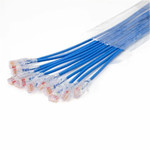 Ortronics EZ Patch Flat Pack Reduced Diameter CAT6A 5ft - 12 Pack - Blue