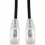 AddOn ADD-10FSLCAT6P-BK 10ft Black CAT 6 Slim Plenum-Rated Ethernet Cable Snagless Clear-Claw RJ-45 M/M