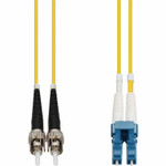 AddOn ADD-ST-LC-4M9SMFP 4m ST to LC Yellow OS2 Duplex OFNP (Plenum-Rated) SMF Fiber Patch Cable