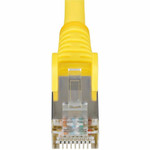 StarTech 25ft Yellow CAT6a Ethernet Cable - Snagless RJ45 - 10G - 100W PoE - S/FTP - LSZH - 27AWG Bare Copper - 500MHz - Shielded Network Cord