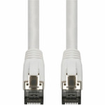 AddOn ADD-5FCAT8-WE 5ft White CAT 8 Shielded (S/FTP) PVC Ethernet Cable Snagless Easy Boot RJ-45 M/M
