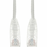 AddOn ADD-10FSLCAT6A-WE-SLBL 10ft White CAT 6A Slim PVC Ethernet Cable Snagless Clear-Claw RJ-45 M/M with Serialized Labeled Ends
