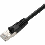 AddOn ADD-25FCAT7-BK 25ft Black CAT 7 Shielded (S/FTP) PVC Ethernet Cable Snagless Bubble Boot RJ-45 M/M
