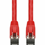 AddOn ADD-7FCAT8-RD 7ft Red CAT 8 Shielded (S/FTP) PVC Ethernet Cable Snagless Easy Boot RJ-45 M/M