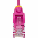 StarTech 2ft Pink Slim CAT6 Ethernet Cable - Slim Snagless RJ45 - UTP - LSZH - 28AWG Bare Copper - Slim Network Patch Cord - Fluke Tested