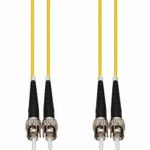 AddOn ADD-ST-ST-0-5M9SMFP 0.5m ST to ST Yellow OS2 Duplex OFNP (Plenum-Rated) SMF Fiber Patch Cable