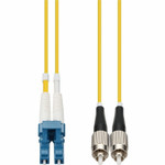 AddOn ADD-LC-FC-100M9SMFP 100m LC to FC Yellow OS2 Duplex OFNP (Plenum-Rated) SMF Fiber Patch Cable
