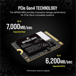 Corsair CSSD-F2000GBMP600MNR2 MP600 MINI 2 TB Solid State Drive - M.2 2230 Internal - PCI Express NVMe (PCI Express NVMe 4.0 x4)