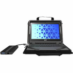 MAXCases MCEB5P11BLK Explorer 5 Work-In Case w/Pocket 11" w/ Shoulder Strap Black 
